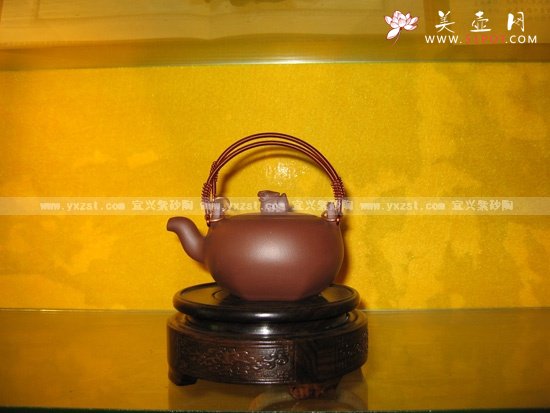 紫砂壶图片：提梁圆珠 - 美壶网