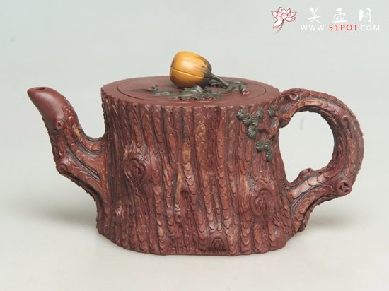 紫砂壶图片：翠松留香  300cc - 美壶网