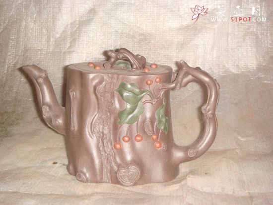 紫砂壶图片：樱桃桩 - 美壶网