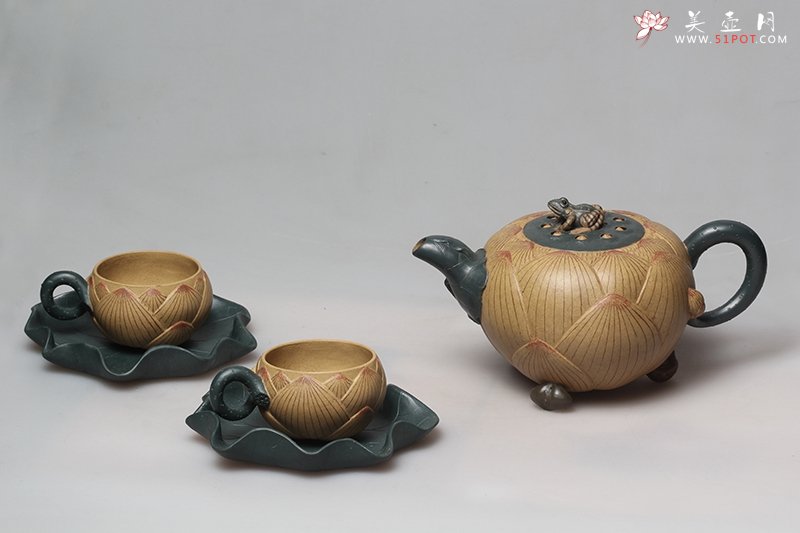 紫砂壶图片：荷花套壶 - 美壶网