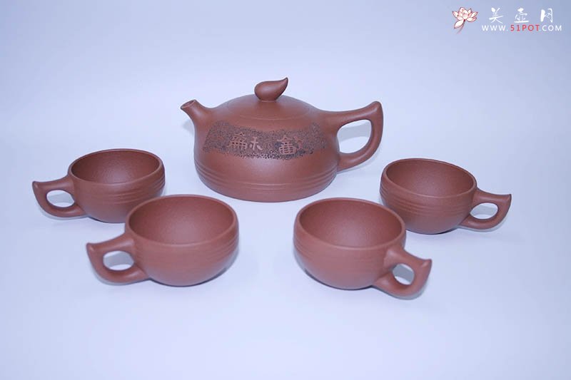 紫砂壶图片：五件飞翔茶具 - 美壶网