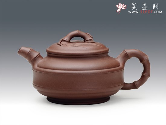 紫砂壶图片：双线竹鼓 - 美壶网