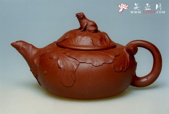 紫砂壶图片：青蛙荷叶壶 - 美壶网