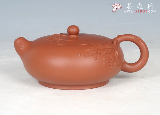 紫砂壶图片：贴花佛珠 - 美壶网