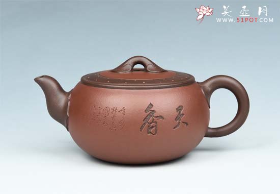 紫砂壶图片：点缀如意 - 美壶网