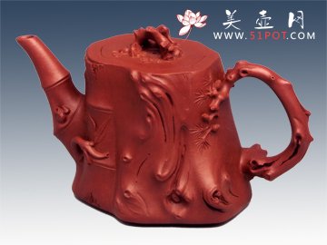 紫砂壶图片：松竹梅桩 - 美壶网