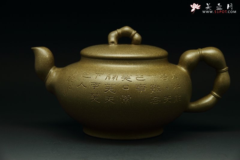 紫砂壶图片：佛度壶（石陶刻） - 美壶网