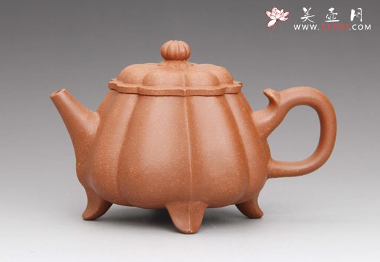 紫砂壶图片：筋纹高石瓢 - 美壶网