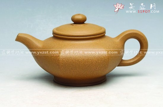 紫砂壶图片：六方合欢壶 - 美壶网