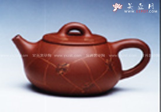 紫砂壶图片：冰纹石瓢 - 美壶网