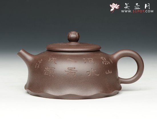 紫砂壶图片：莲影壶 - 美壶网