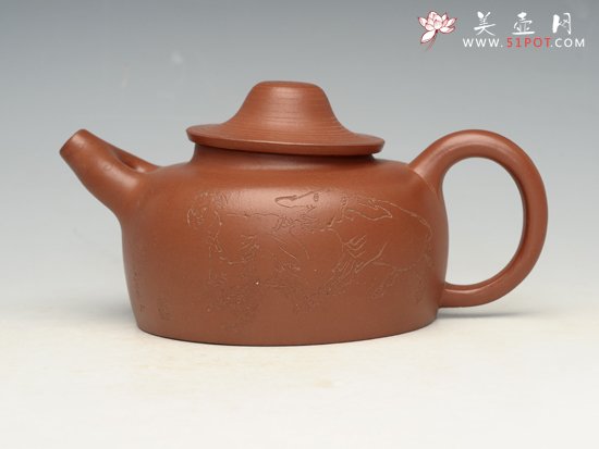 紫砂壶图片：渔翁情趣   容量：250cc - 美壶网