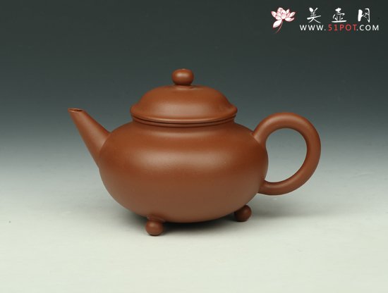 紫砂壶图片：三足水平 - 美壶网
