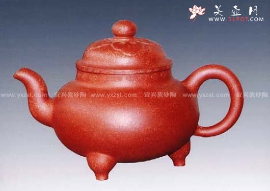 紫砂壶图片：如意三角鼎 - 美壶网