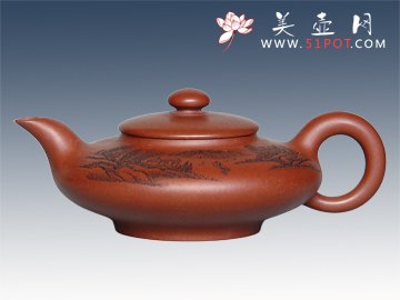 紫砂壶图片：虚扁 - 美壶网