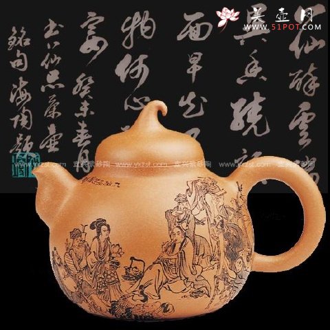 紫砂壶图片：八仙品茶壶 - 美壶网