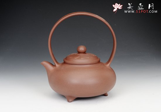 紫砂壶图片：玉带提梁 - 美壶网