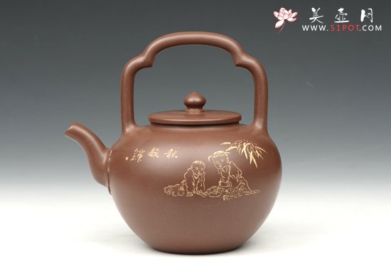 紫砂壶图片：吴径提梁 - 美壶网