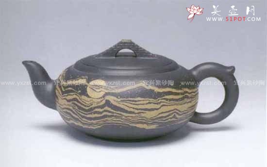 紫砂壶图片：蛟桥夜月壶 - 美壶网