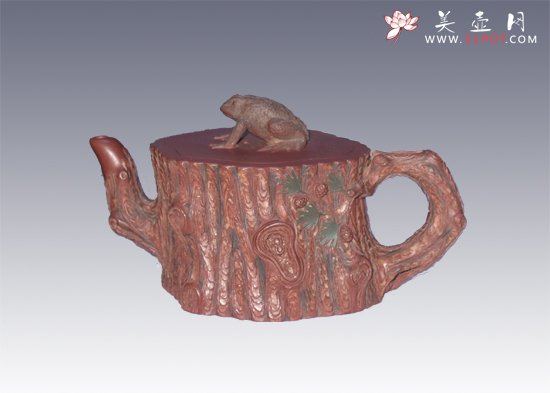 紫砂壶图片：蛤蟆树桩 - 美壶网