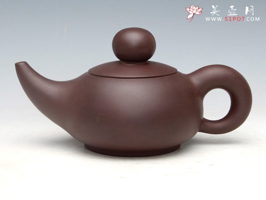 紫砂壶图片：憨球（紫泥）450ML - 美壶网