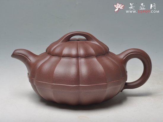 紫砂壶图片：菱花线圆 - 美壶网