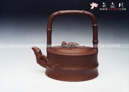 紫砂壶图片：竹提壶 - 美壶网