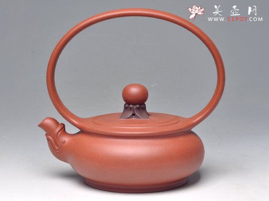 紫砂壶图片：龙珠提梁（清水泥）... - 美壶网