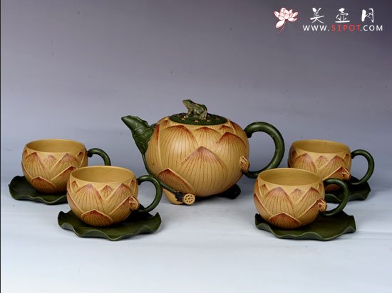 紫砂壶图片：荷花莲子 - 美壶网