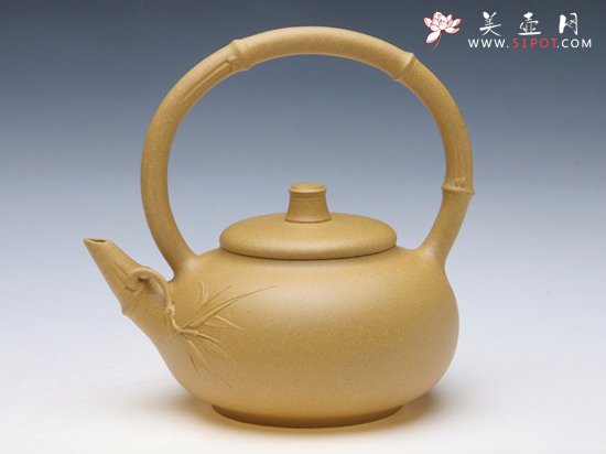 紫砂壶图片：秀竹提梁 - 美壶网