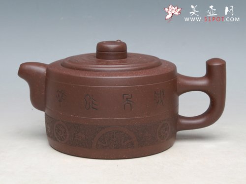 紫砂壶图片：伏羲壶 泥料：紫泥... - 美壶网
