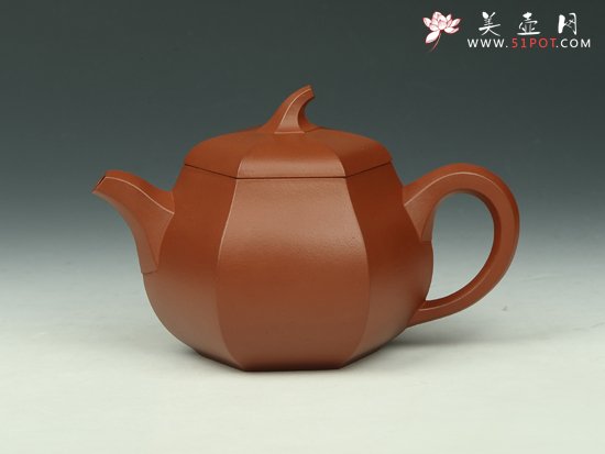紫砂壶图片：六方茄段 - 美壶网
