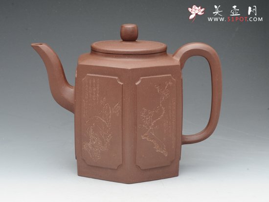 紫砂壶图片：大六方壶 - 美壶网
