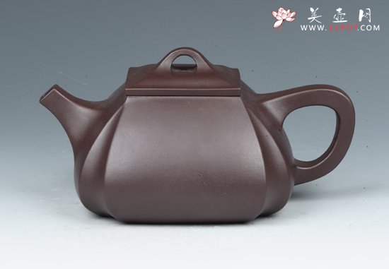 紫砂壶图片：抽角石瓢 - 美壶网