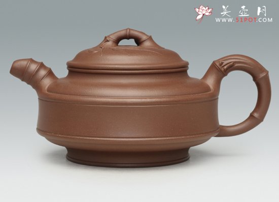 紫砂壶图片：双线竹鼓 - 美壶网