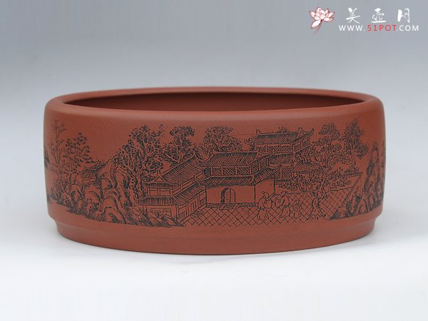 紫砂壶图片：陶刻水洗 - 美壶网