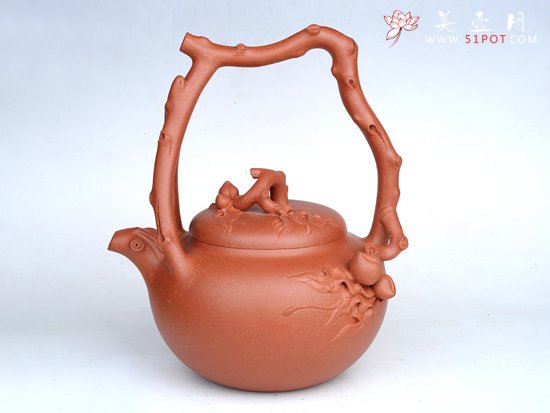 紫砂壶图片：大东坡提梁  容量：800CC  清泥：清水泥 - 美壶网