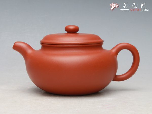 紫砂壶图片：朱泥仿古 180CC - 美壶网