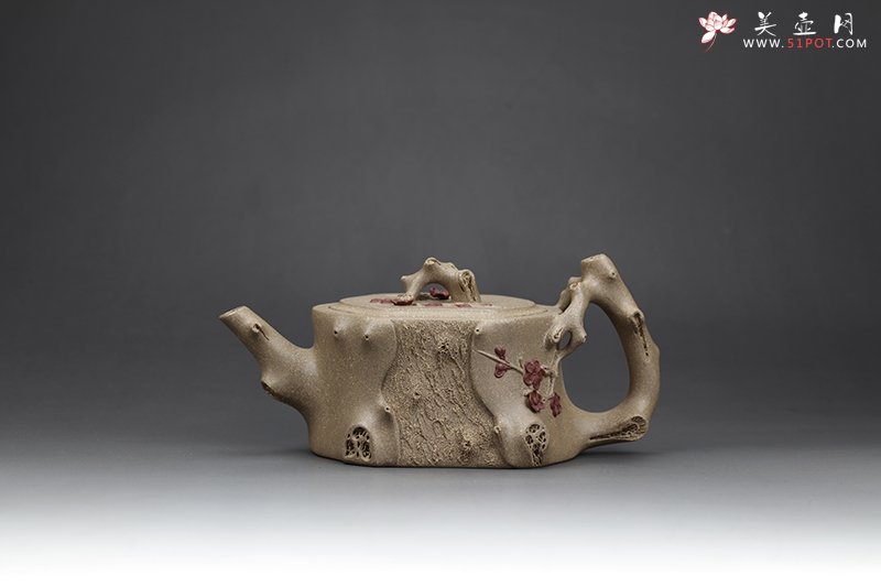 紫砂壶图片：高把梅椿壶(一厂原矿老段泥） - 美壶网