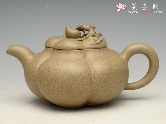 紫砂壶图片：合桃 泥料：段泥 320cc - 美壶网