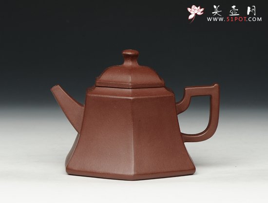 紫砂壶图片：六方金钟 - 美壶网