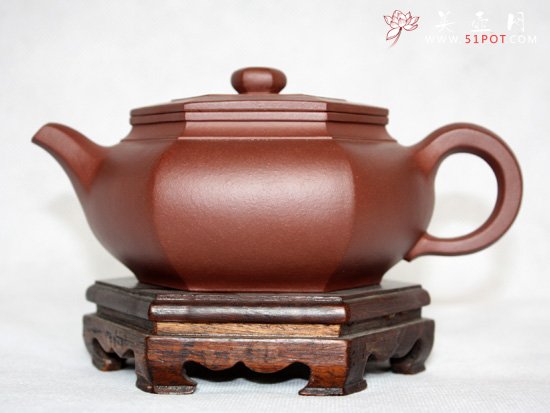 紫砂壶图片：底槽青 六方壶 - 美壶网