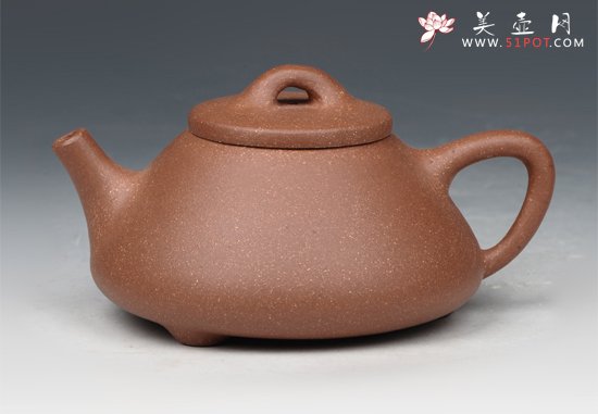 紫砂壶图片：三脚石瓢 - 美壶网