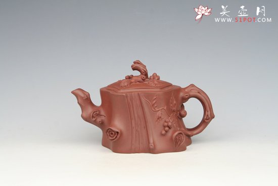 紫砂壶图片：松鼠葡萄桩 - 美壶网