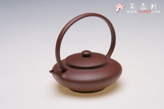 紫砂壶图片：虚扁提梁 - 美壶网