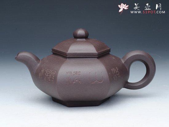 紫砂壶图片：小藏六方壶 - 美壶网