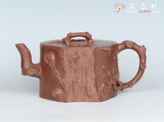 紫砂壶图片：梅桩   泥料：老清水泥 - 美壶网