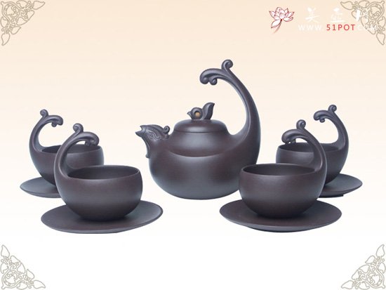 紫砂壶图片：(孔雀舞系列)丹凤朝阳 - 美壶网