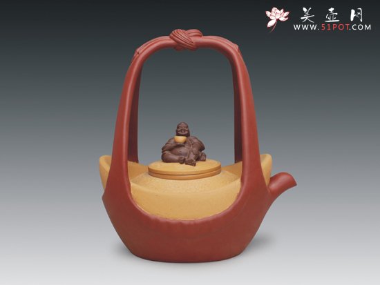 紫砂壶图片：有财提梁 - 美壶网