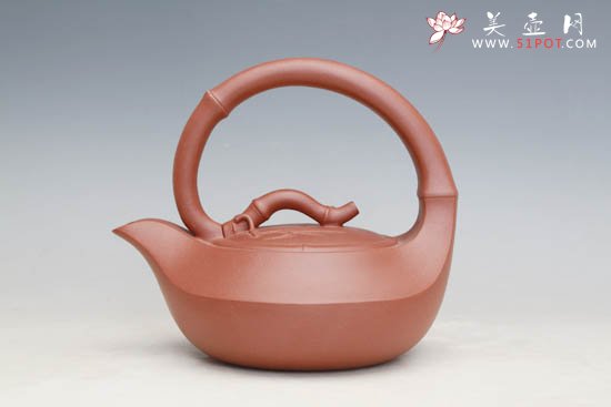 紫砂壶图片：曲竹（清水泥） - 美壶网